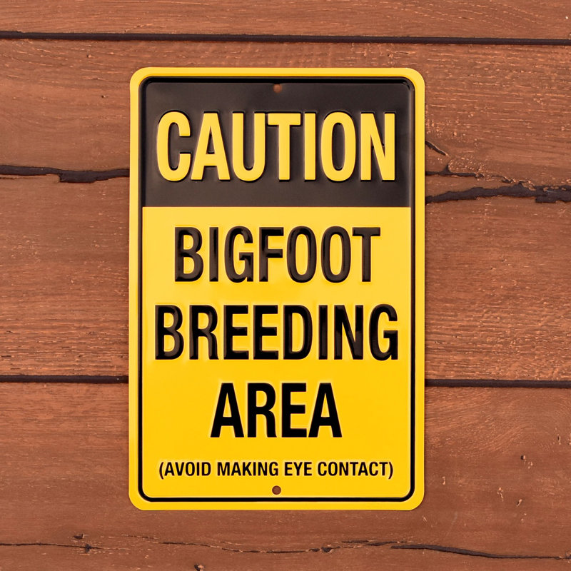 Warning Bigfoot Crossing XING Tin Sign Sasquatch Man Cave Rustic Home Bar Decor Warning Bigfoot Crossing XING Tin Sign Sasquatch Man Cave Rustic Home Bar Decor