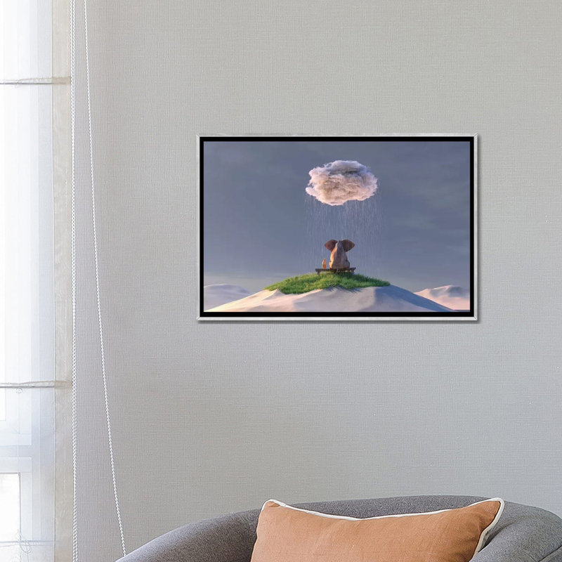 «Kotleta's Snowfall» par Hobopeeba - reproduction de photo, H 18 po x l 26 po x P 1,5 po, Pas de tapis