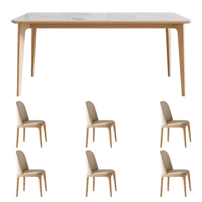 Modern simple home dining table and chair
