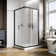 36'' W 72'' H Framed Square Reversible Shower Enclosure