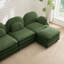 Canapé d'angle modulaire en tissu Teddy effet nuage, dossier et accoudoirs incurvés avec coussins lombaires incurvés, pouf amovible et coussin double couche de soutien-1846225901-1846225899