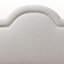 Très grande tête de lit tapissier en tissu gris beige Iridium-773086881