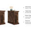 Table de bout étroite avec tiroir et armoire Rustic