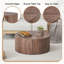 Table basse cylindrique en noyer foncé Brayden Studio-2022331245
