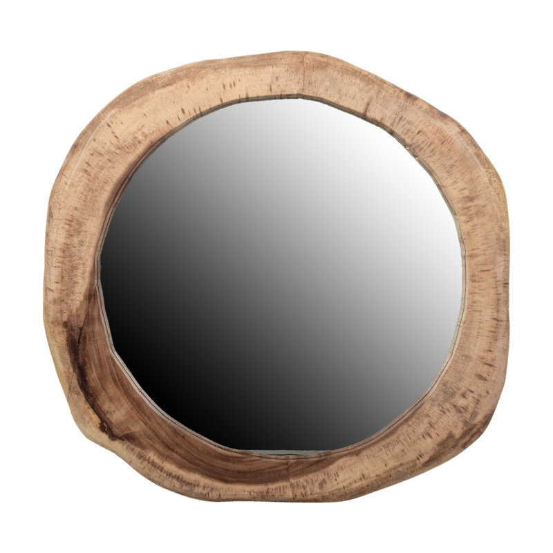 Alphie Solid Wood Flat Mirror, 30" x 30"