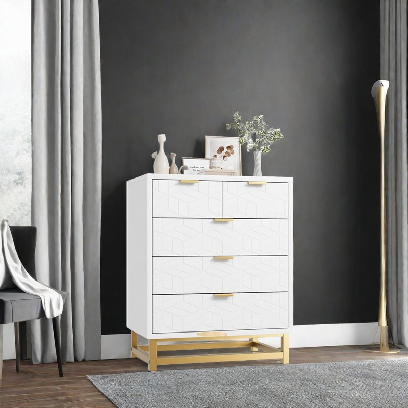 59.9cm W 5 - Drawer Chest of Drawers, White