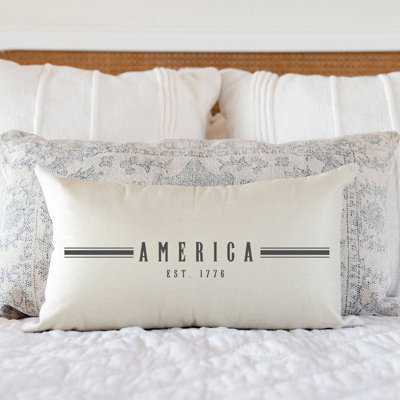  America with Stripes- Summer Cotton Pillow Cover
