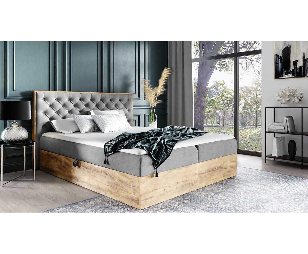 Boxspringbett Vanalstyne mit Topper und Bettkasten