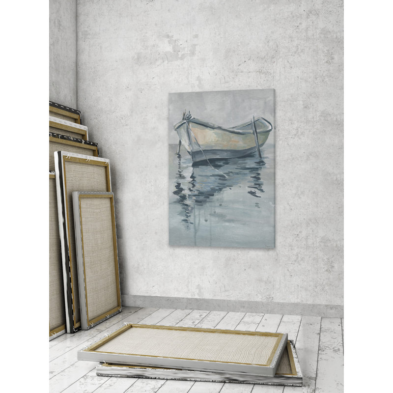 Gloomy Boat by Parvez Taj - Wrapped Canvas Painting, 38 cm H x 25 cm W