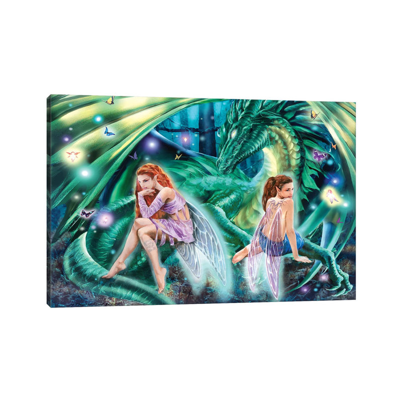 Gemini Faeries 1 Piece Wrapped Canvas Painting