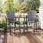 HDPE Tall Outdoor Adirondack Chair Set with DoubleRemovable Trays in Gray