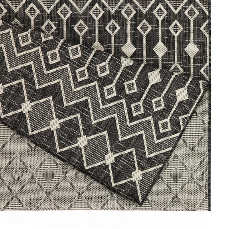 Anthracite Indoor/Outdoor Area Rug, Rectangle 5'3" x 7'3"