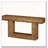 Farmhouse Two-Tier Console Table with U-Shaped Base Easy Assembly-1049113611
