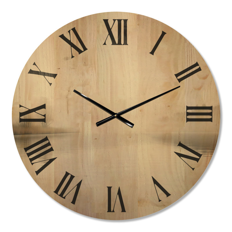 Horloge murale en bois Lake, Large
