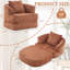 Fauteuil demi-tonneau d'appoint convertible surdimensionné rembourré-884801910