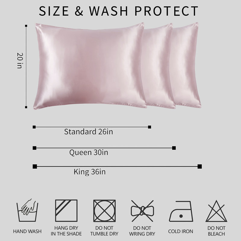 100% Mulberry Silk Pillowcase, Sweet Pink, Queen Pillowcase