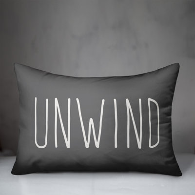 Yes! Textual Outdoor Reversible Throw Pillow