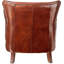 Fauteuil club en cuir fleur brun foncé de l 24 po Bellfleur
