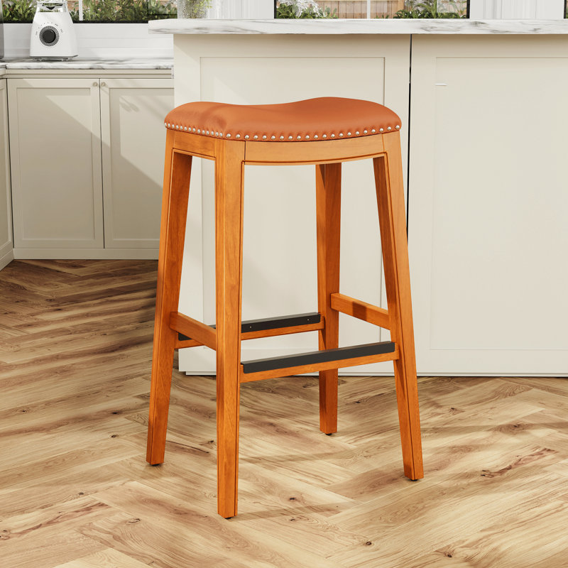 Tabouret 30 ", Naturel / naturel, Orange