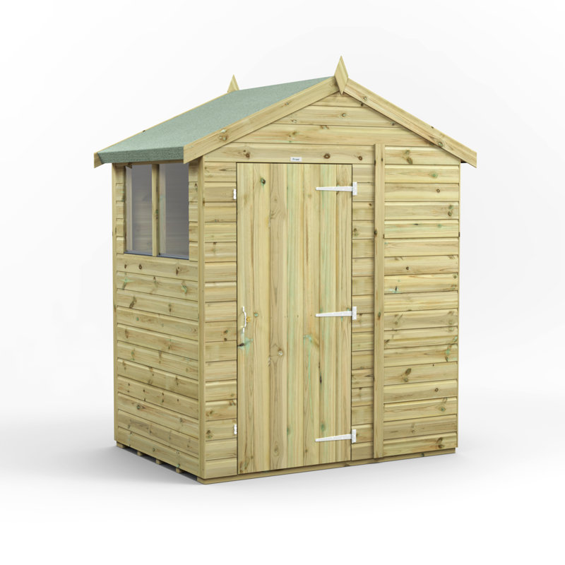 Powersheds 6 x 6ft Premium Pressure Treated Timber Apex Garden Shed