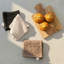 Cotton Dishcloth On A Mango Wood Board-1886622670