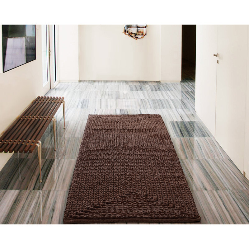 Tapis pour salle de bain Barron, Chocolat