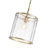 1-Light Handcrafted Textured Water-Glass Cylinder Pendant-1347820205
