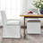 20" Wide Performance Fabric Slipcover Upholstered Dining Side Chair With Casters (Set of 2)-378026914