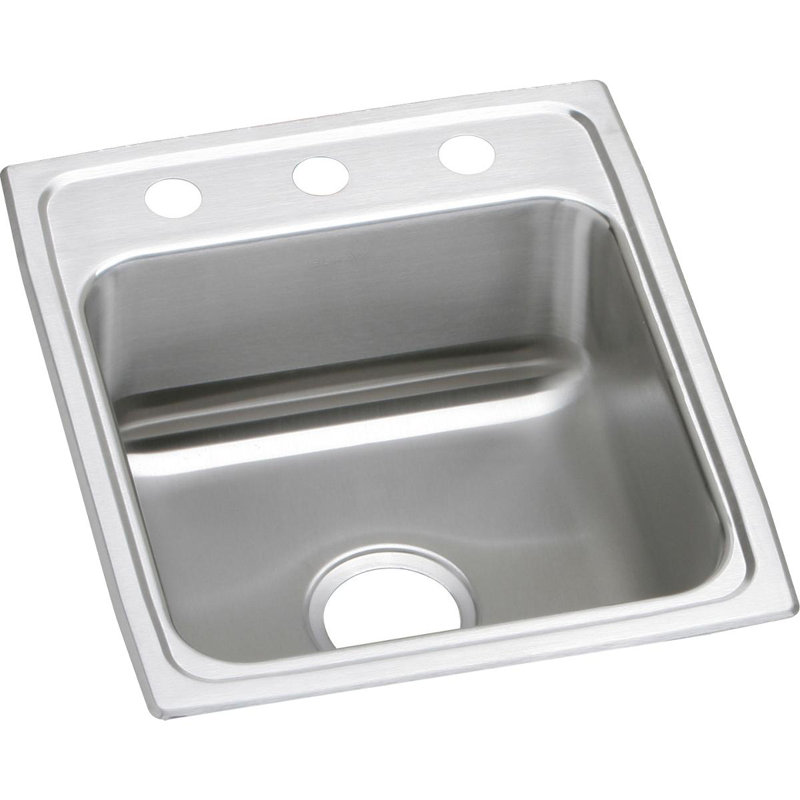 Lustertone 17" L x 20" W Drop-in Kitchen Sink, 2 hole