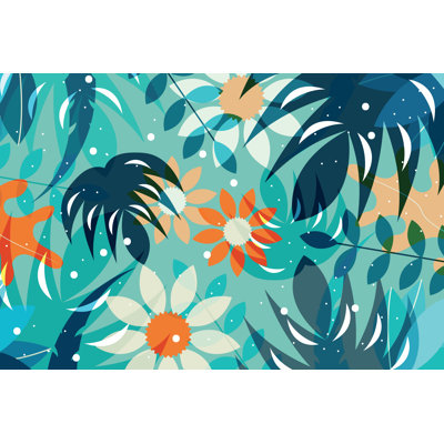 Floral Seamless Pattern - Wrapped Canvas Print