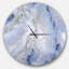 Agate fond de pierre - horloge ronde abstraite en métal-34141154