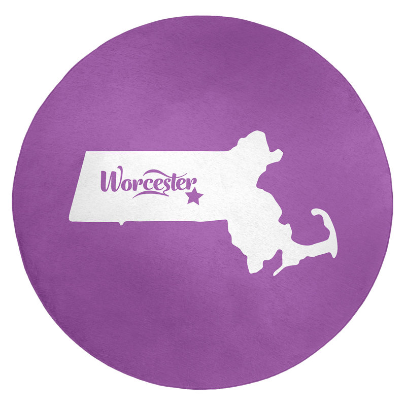 Tapis en poly-chenille worcester massachusetts, Rond 5 pi