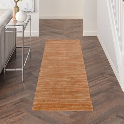 Nourison Essentials Rust Indoor/Outdoor Area Rug