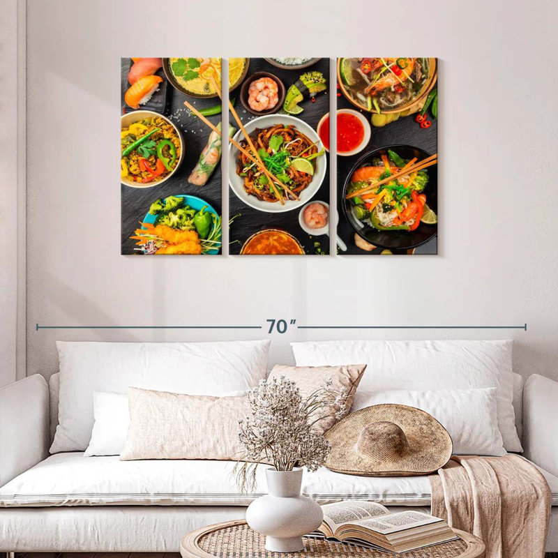 Festin asiatique Yarlin, H 28 po x l 45 po
