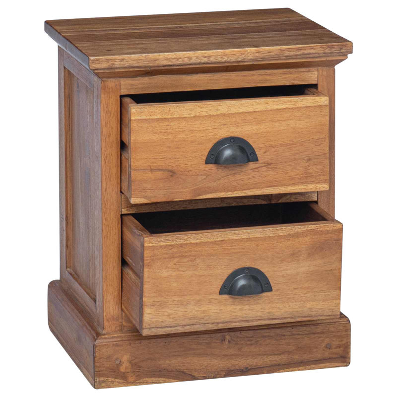 40cm W Solid Wood Bedside Table