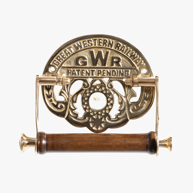 Agner Wall Mounted Toilet Paper Holder, Brass