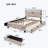 Upholstered Platform Bed With LED Frame and 2 drawers-2091756254-2091756255