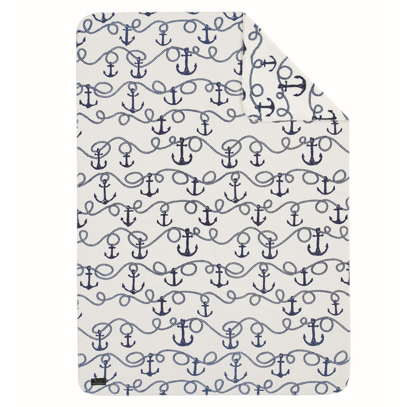 Scout Oversized Novelty Throw Blanket, Blue/White