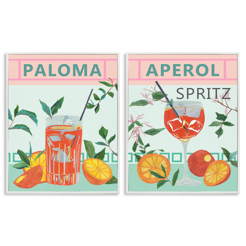  "Pastel Kitchen Cocktail", ensemble de 2 giclées par Melissa Wang, H 14 po x l 11 po