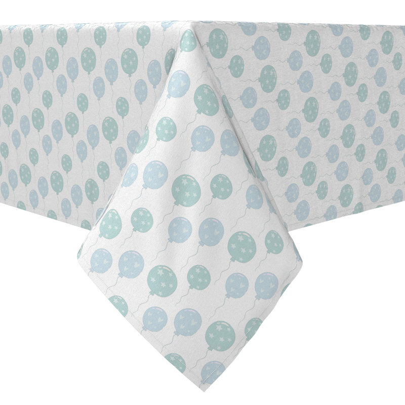 Rectangular Floral Cotton Twill Tablecloth