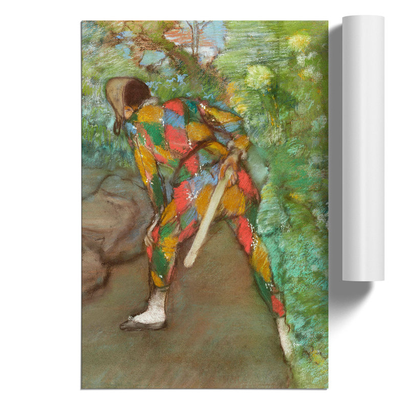 Harlequin by Edgar Degas - No Frame Painting, 59cm H x 42cm W x 0.1cm D