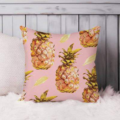 Food and Kitchen Luxe Pineapples VII Fruits Pineapples Pillow Cover