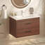 Meuble-lavabo mural moderne avec lavabo en céramique