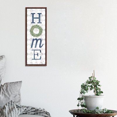 Home With Eucalyptus Wreath II by Marla Rae - Panoramic Print on Canvas