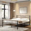 Alvernia Single Double Size Bed Metal Platform Mattress Foundation w/Headboard Footboard-363994676