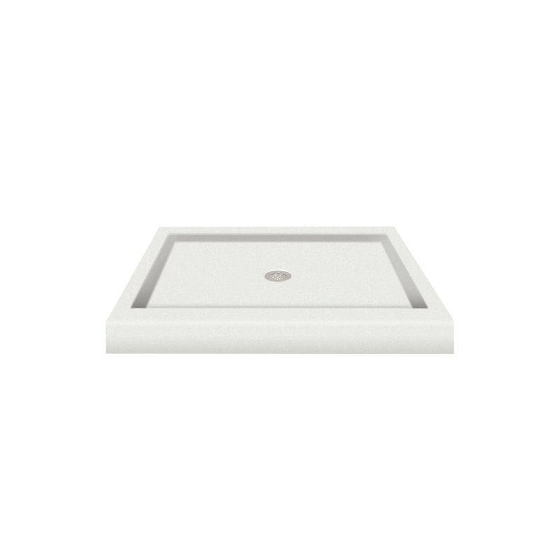 36'' W 36'' D Square Single Shower Base, Matrix White