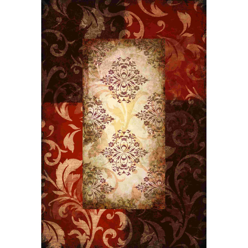 Élément feuille - peinture sur toile tendue, H 12 po x l 8 po