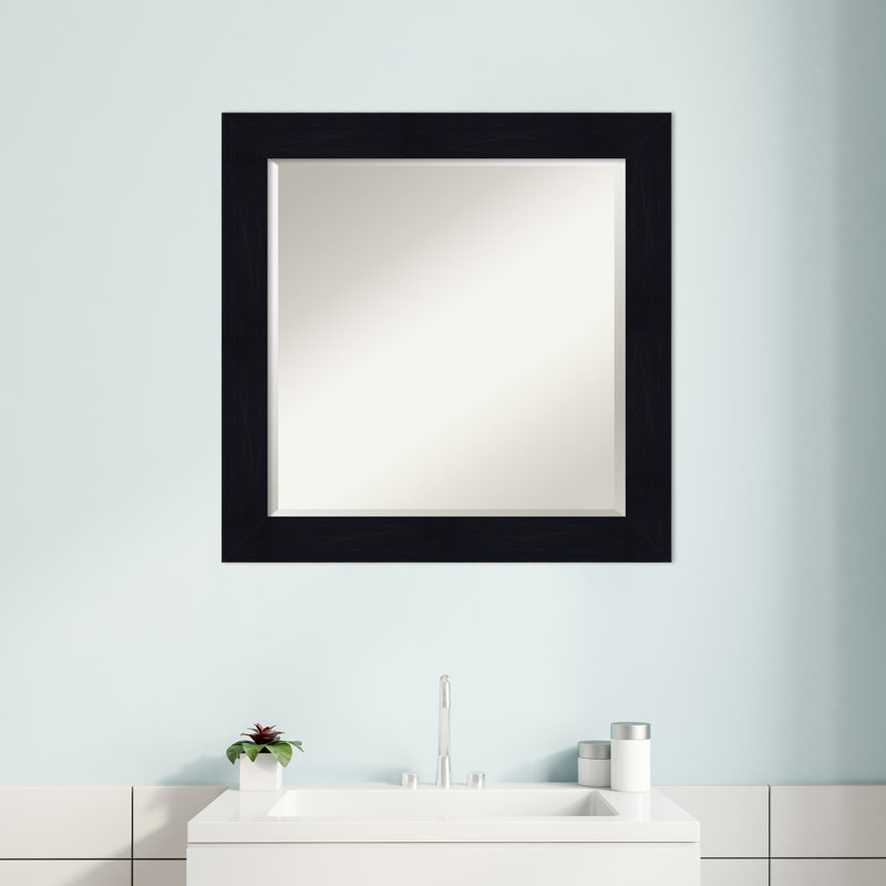 Prynne Flat Mirror, Navy, 24.25" H x 24.25" W
