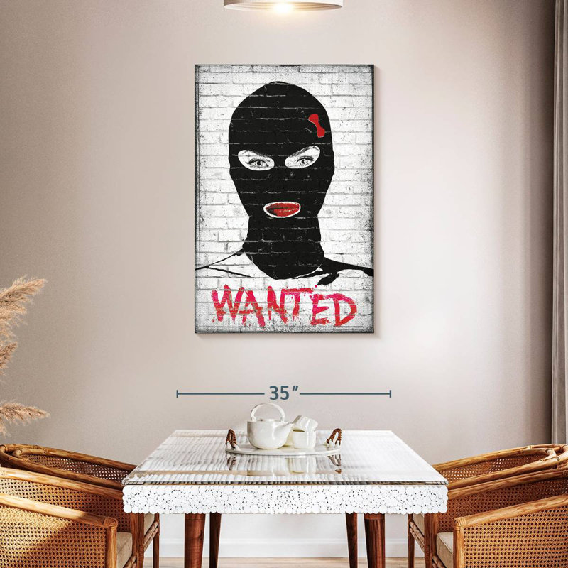 Wanted Chic Robber, 45" H x 30" W