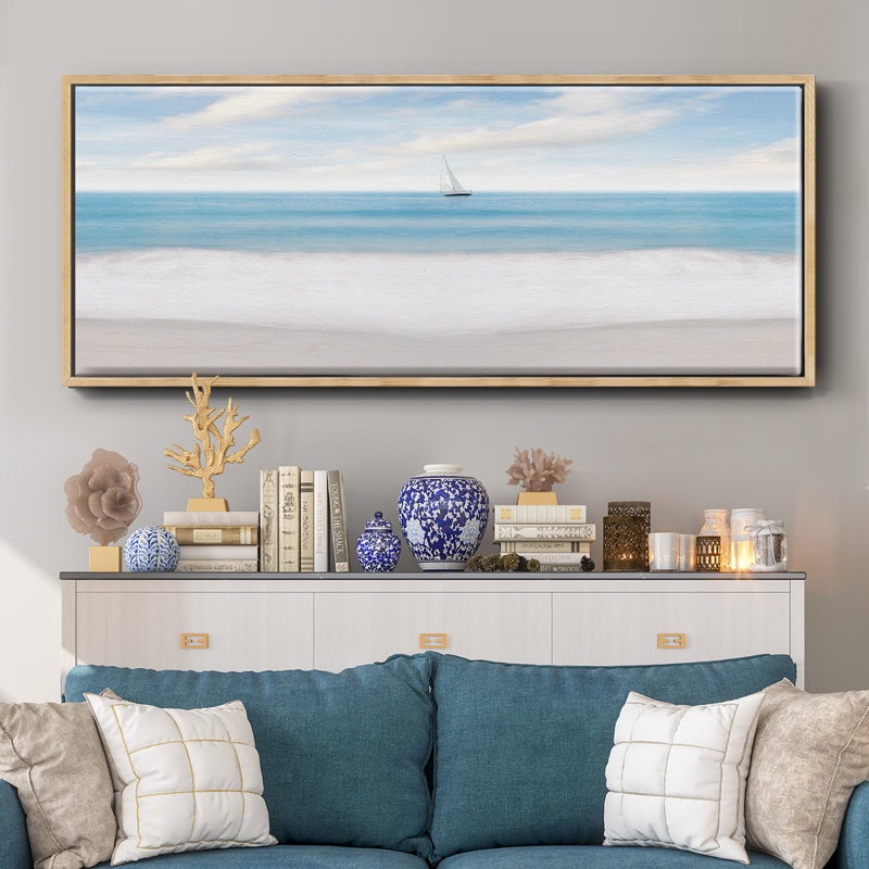 Plage - toile encadrée, H 8 po x l 20 po